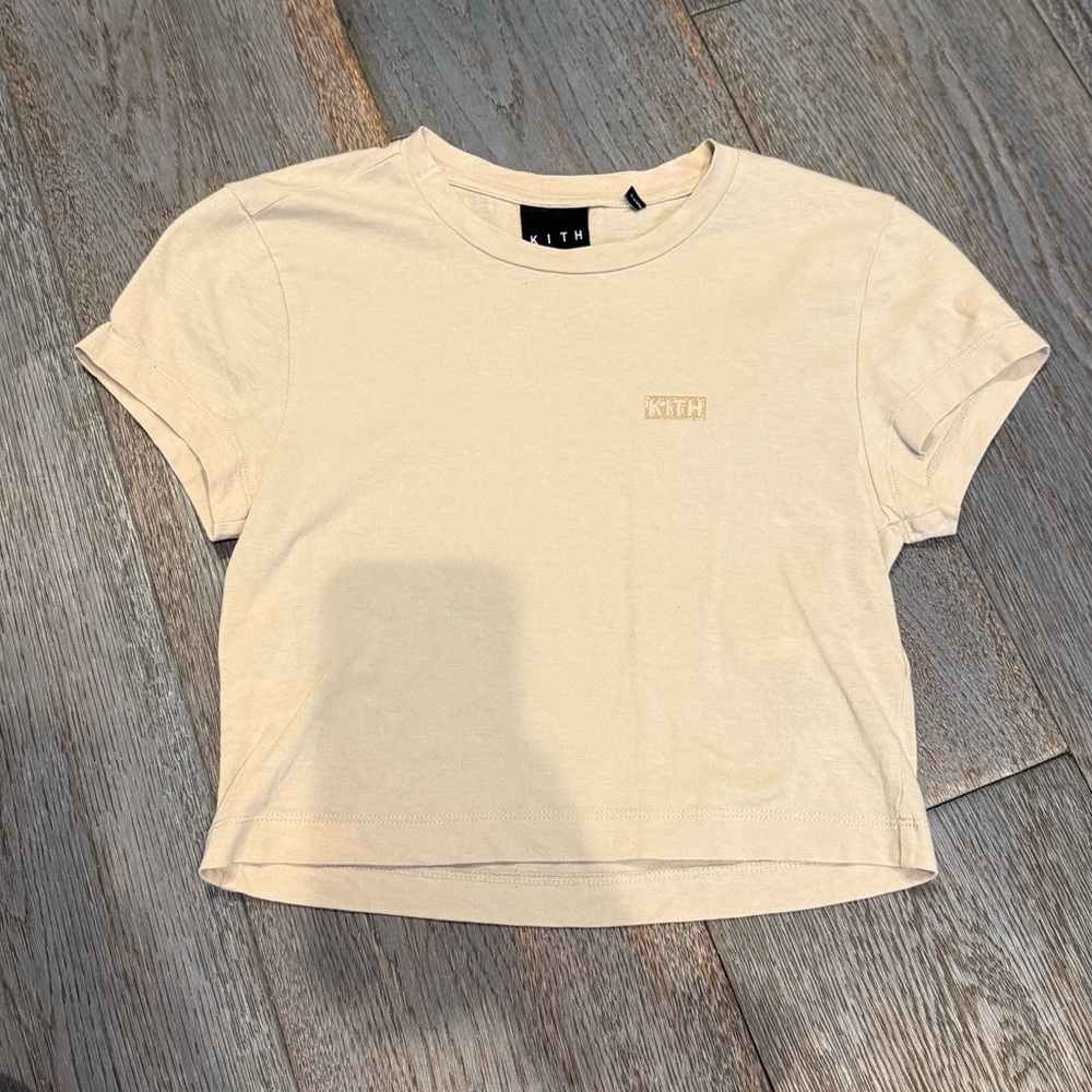 Kith Light Beige Cropped Tee